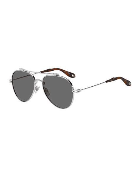 givenchy gv7057 s|Givenchy Men's GV 7057 Aviator Sunglasses, Silver.